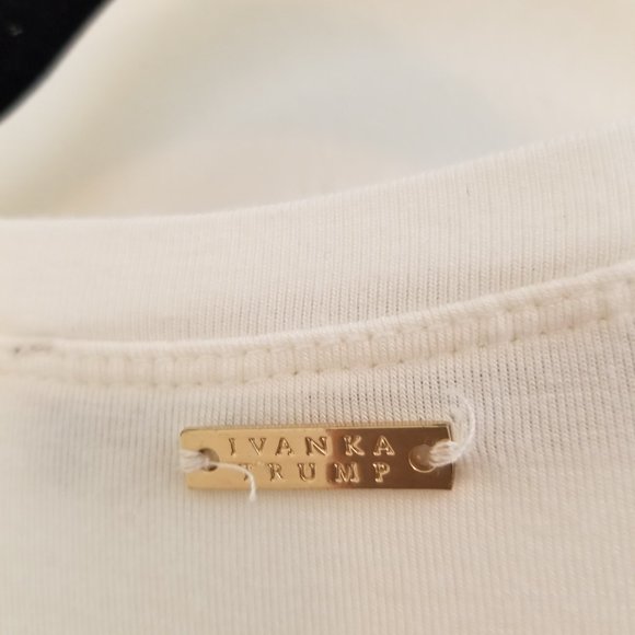 Ivanka Trump Women's Small, white peplum tee - Picture 3 of 7